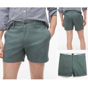 J.Crew Mens 5" Flex Chino Shorts in Color DEU Green Blue - Size 35